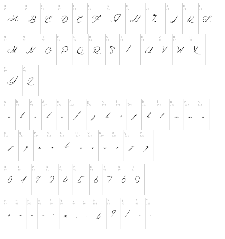 Angelique ma douce Colombe font map